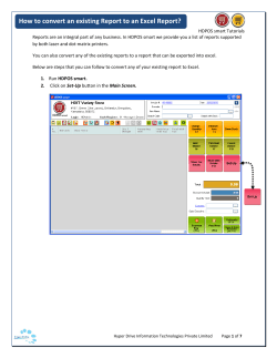 How to convert an existing Report to an Excel Report?