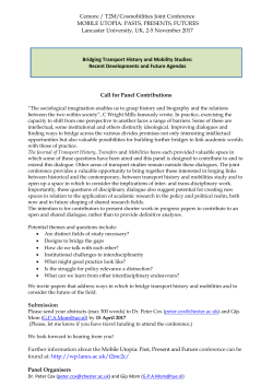 Cemore / T2M/Cosmobilities Joint Conference MOBILE UTOPIA