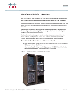 Cisco Service Node for Linksys One