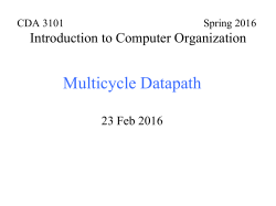 Multicycle Datapath