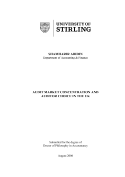 shamharir abidin audit market concentration and auditor choice in