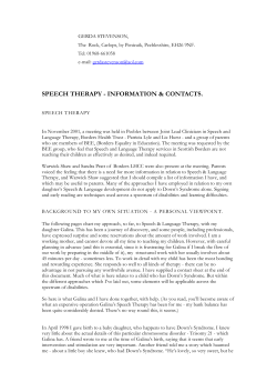 speech therapy - Gerda Stevenson