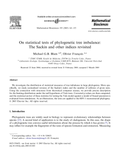 On statistical tests of phylogenetic tree imbalance: The - TIMC-IMAG
