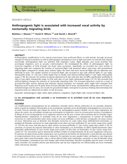 Anthropogenic light is associated with increased vocal