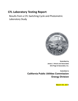 CFL Laboratory Testing Report