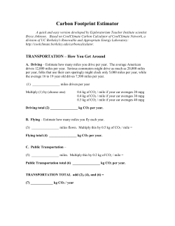 Carbon Footprint Estimator