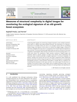 Measures of structural complexity in digital images for monitoring the