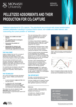 pelletized adsorbents and their production for co2 capture