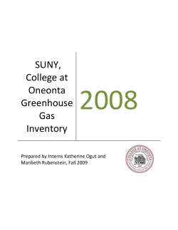Greenhouse Gas Inventory 2008