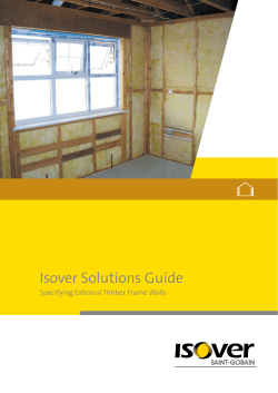 Isover Solution Guide Specifying External Timber Frame Walls July
