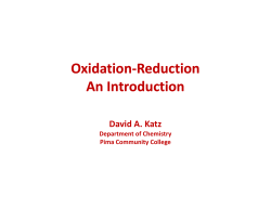 Oxidation-Reduction