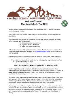 Welcome - Caerhys Organic Community Agriculture