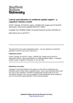 Lateral specialization in unilateral spatial neglect: a cognitive