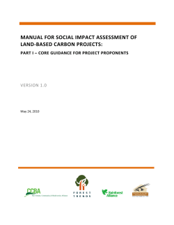 manual for social impact assessment of land