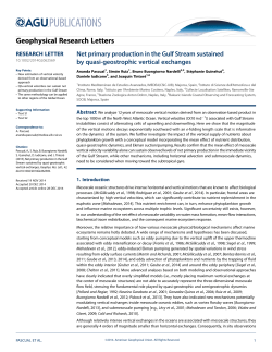 Net primary production in the Gulf Stream sustained by