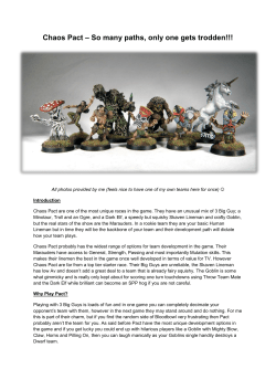 Chaos Pact &ndash; So many paths, only one gets trodden!!!