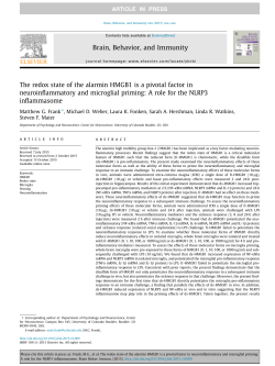 The redox state of the alarmin HMGB1 is a pivotal