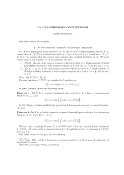 ON CARATH&Eacute;ODORY COMPLETENESS Our talk consists of two