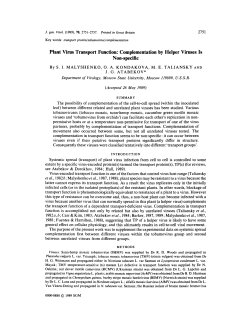 Plant Virus Transport Function