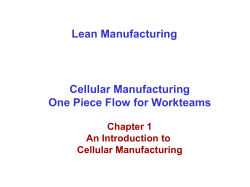 Introduction to Cellular Manufacturing