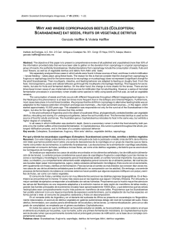 EAT SEEDS, FRUITS OR VEGETABLE DETRITUS Gonzalo Halffter