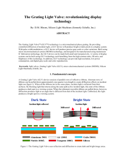 The Grating Light Valve - Silicon Light Machines