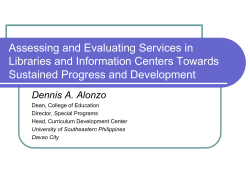 Assessing and Evaluating Services in Libraries and Information