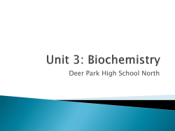 Unit 3: Biochemistry