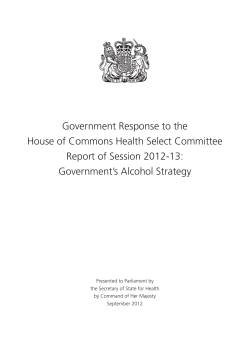 Government Response to the House of Commons Health