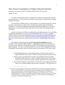 Nine Flawed Assumptions of Higher Education Reform