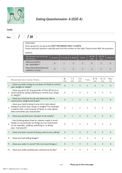 Eating Questionnaire- A (EDE-A)