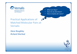 Practical Applications of Matched Molecular Pairs at Vernalis