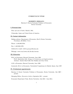 CURRICULUM VITAE ROBERTO SERRANO