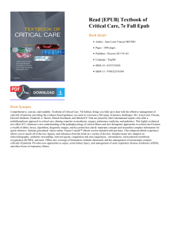 Read [EPUB] Textbook of Critical Care, 7e Full Epub