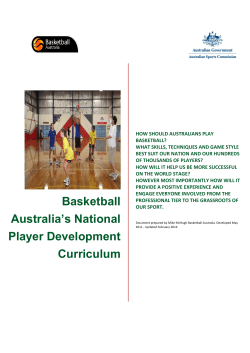 Basketball Australia`s National Player Development