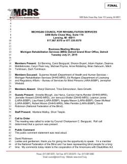 FINAL 07-21-15 Business Meeting Minutes