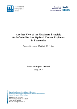 Another View of the Maximum Principle for Infinite