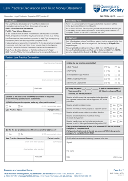 QLS Form 4 (LPR) Version 8 - Law Practice Declaration and Trust