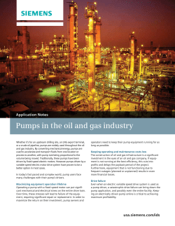 Pumps in the oil and gas industry