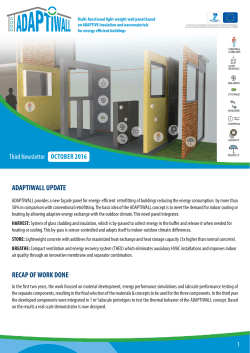 Third ADAPTIWALL newsletter 2016