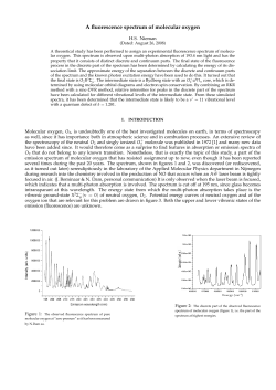 A fluorescence spectrum of molecular oxygen