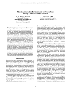 Adapting Interaction Environments to Diverse Users through Online