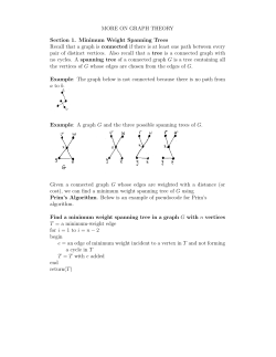 ON GRAPH THEORY Section 1. Minimum Weight