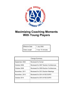 Maximizing Coaching Moments With Young Players