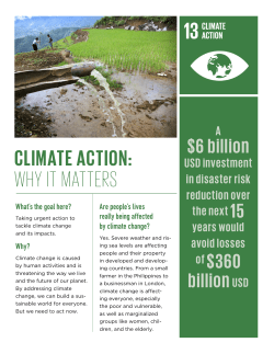 CLIMATE ACTION: WHY IT MATTERS