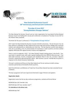 NZ Fiji Business Council Conference 2017 invitation