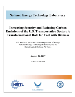 Increasing Security and Reducing Carbon Emissions of the U.S.