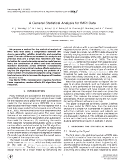 A General Statistical Analysis for fMRI Data