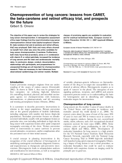 Chemoprevention of lung cancers: lessons from CARET, the beta