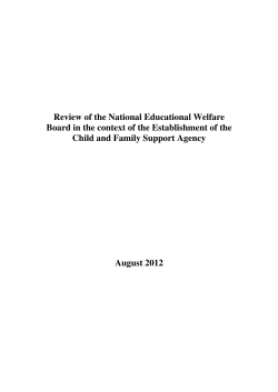 Review of the National Educational Welfare Board in the context of